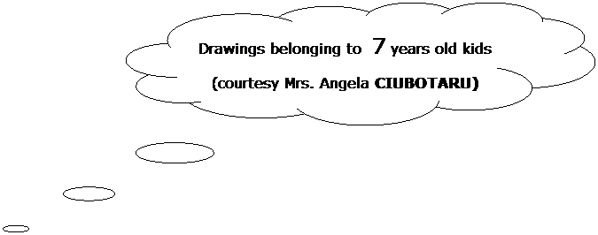Cloud Callout: Drawings belonging to  7 years old kids
(courtesy Mrs. Angela CIUBOTARU)
